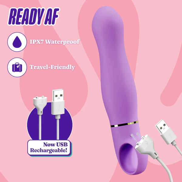Aria Exciting AF Rumble Tech™ G-Spot Rechargeable Silicone Vibrator