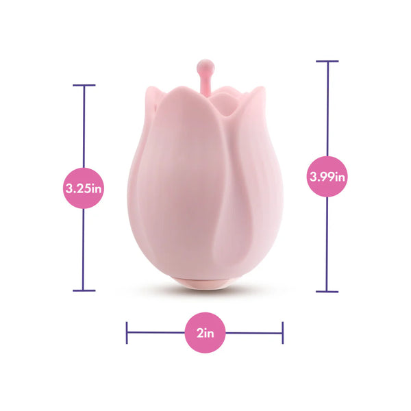 Play With Me Romantic Rose Rechargeable Vibrator With Rosebud Attachment Heads