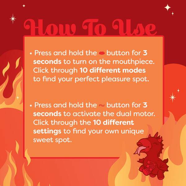 Unihorn Blaze Diablo Swishing Tongue Rechargeable Clitoral Vibrator