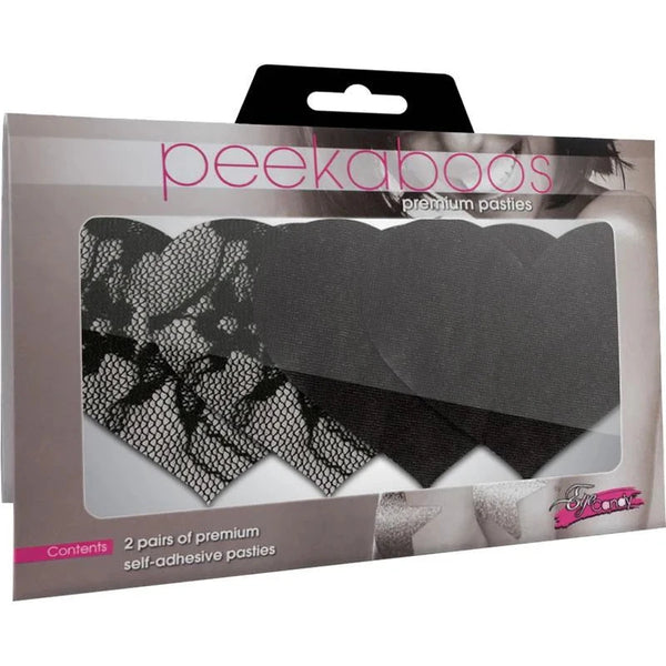 Satin & Lace Hearts Nipple Pasties