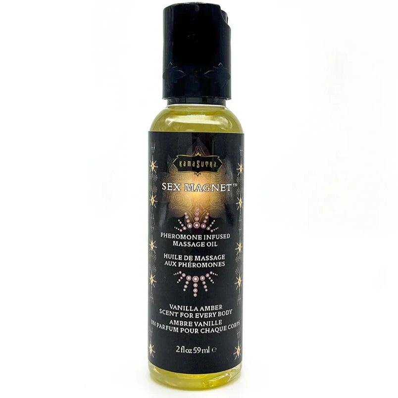 Sex Magnet Leather Pheromone Massage Oil - 59ml