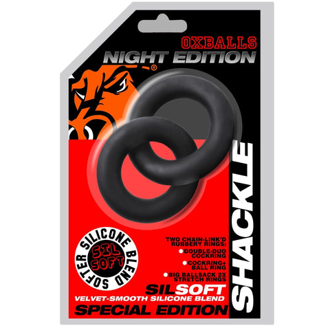 SHACKLE SILSOFT Double Link'd Cock & Ball Rings - Special Edition