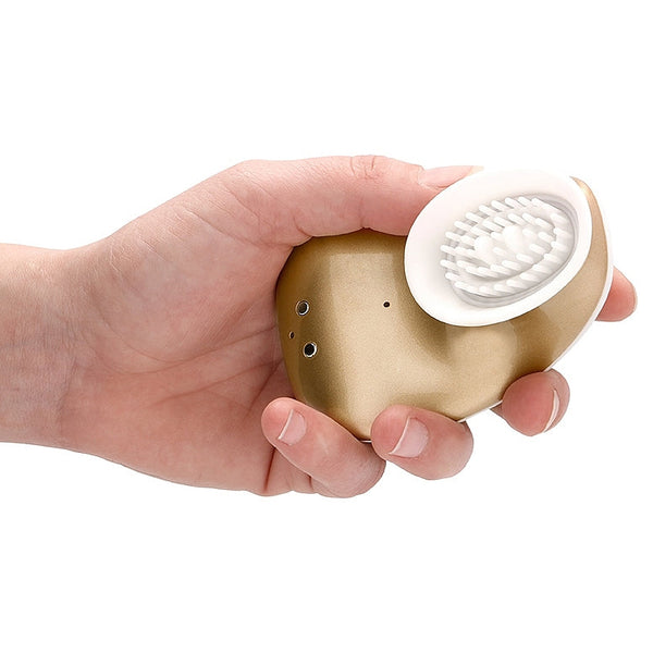 Twitch Innovation Hands-Free Suction & Vibration Clitoral Stimulator - Gold