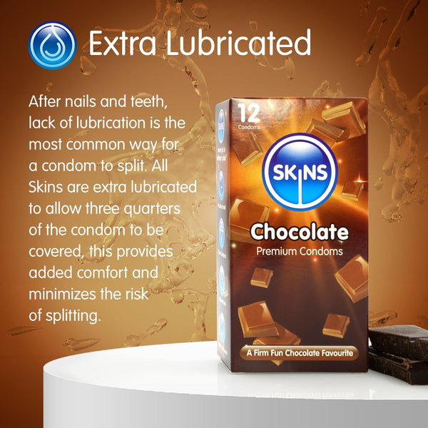 Skins Chocolate Condoms - 12 Pack - Extreme Toyz Singapore - https://extremetoyz.com.sg - Sex Toys and Lingerie Online Store