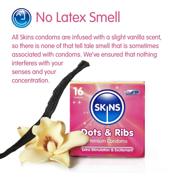 Skins Dots & Ribs Condoms - 16 Pack - Extreme Toyz Singapore - https://extremetoyz.com.sg - Sex Toys and Lingerie Online Store 