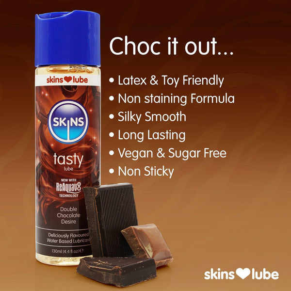 Skins Double Chocolate Desire Lubricant 4.4 oz. (130ml) - Extreme Toyz Singapore - https://extremetoyz.com.sg - Sex Toys and Lingerie Online Store