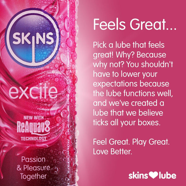 Skins Lube Excite Tingling Sensation Lubricant 4.4 oz. (130ml) - Extreme Toyz Singapore - https://extremetoyz.com.sg - Sex Toys and Lingerie Online Store