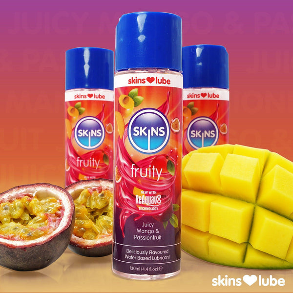 Skins Fruity Juicy Mango & Passionfruit Lubricant 4.4 oz. (130ml) - Extreme Toyz Singapore - https://extremetoyz.com.sg - Sex Toys and Lingerie Online Store