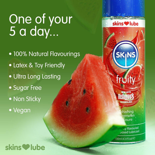 Skins Fruity Refreshing Watermelon Pleasure Lubricant 4.4 oz. (130ml) - Extreme Toyz Singapore - https://extremetoyz.com.sg - Sex Toys and Lingerie Online Store