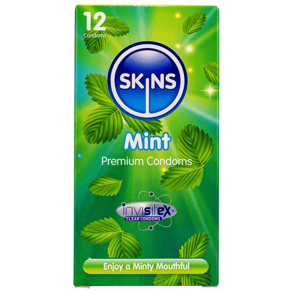 Skins Mint Condoms - 12 Pack - Extreme Toyz Singapore - https://extremetoyz.com.sg - Sex Toys and Lingerie Online Store