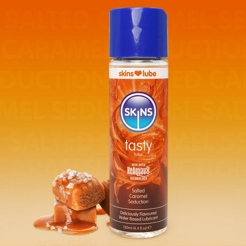Skins Tasty Salted Caramel Seduction Lubricant 4.4 oz. (130ml) - Extreme Toyz Singapore - https://extremetoyz.com.sg - Sex Toys and Lingerie Online Store