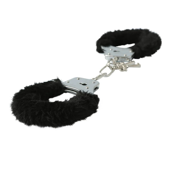 Sex & Mischief Black Furry Handcuffs