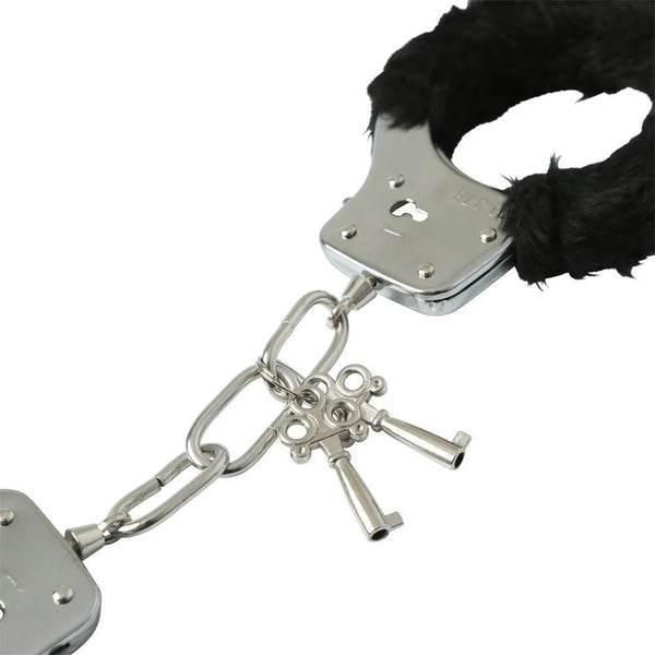 Sex & Mischief Black Furry Handcuffs