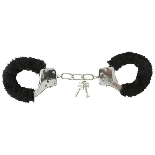 Sex & Mischief Black Furry Handcuffs