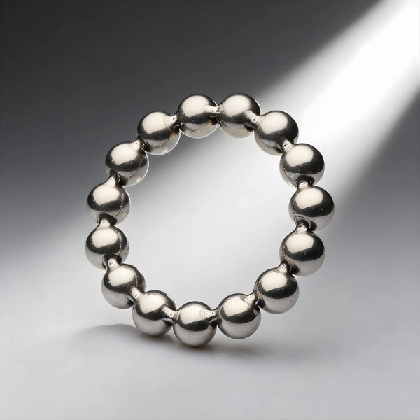 Meridian Stainless Steel Beaded Cock Ring