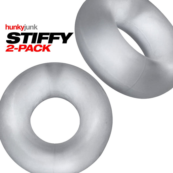 STIFFY 2-Pack Bulge Rings - Clear Ice