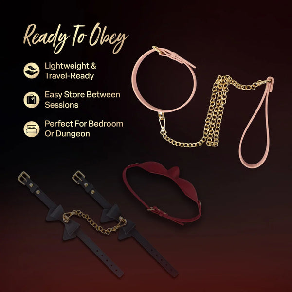 Temptasia Ardor Silicone Collar & Leash - Pink