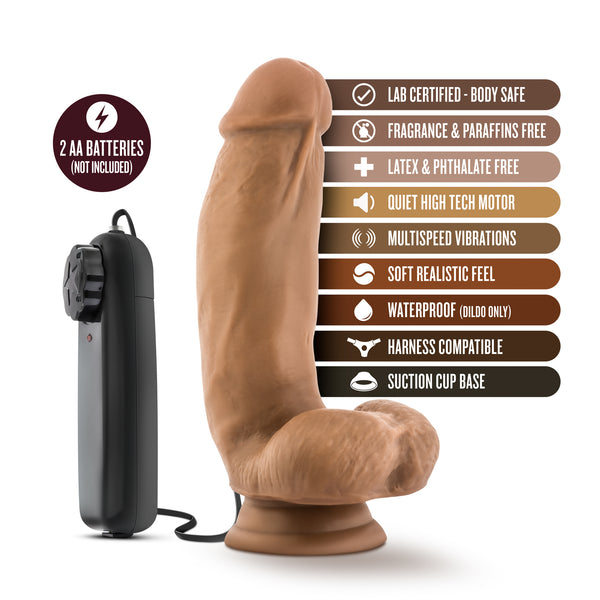 Coverboy MMA Fighter 7" Remote Control Vibrating Dildo with Balls