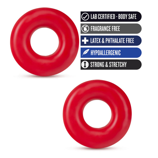 Stay Hard Donut Rings Oversized - Red