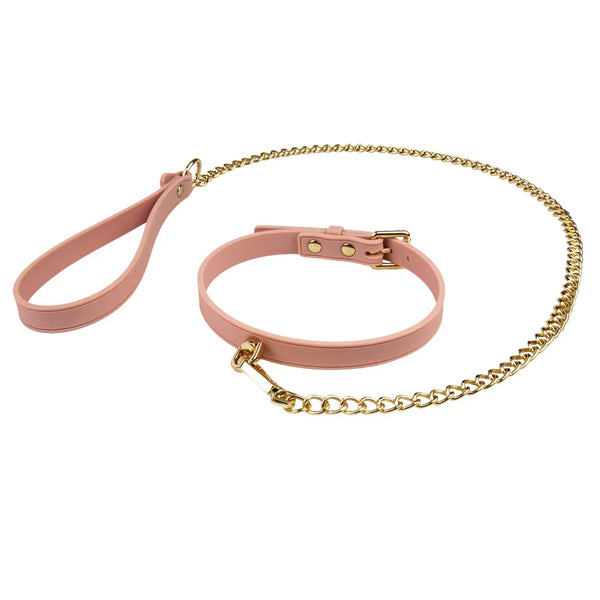 Temptasia Ardor Silicone Collar & Leash - Pink
