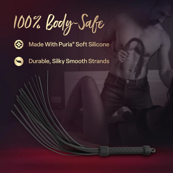 Temptasia Ardor Silicone Flogger - Black