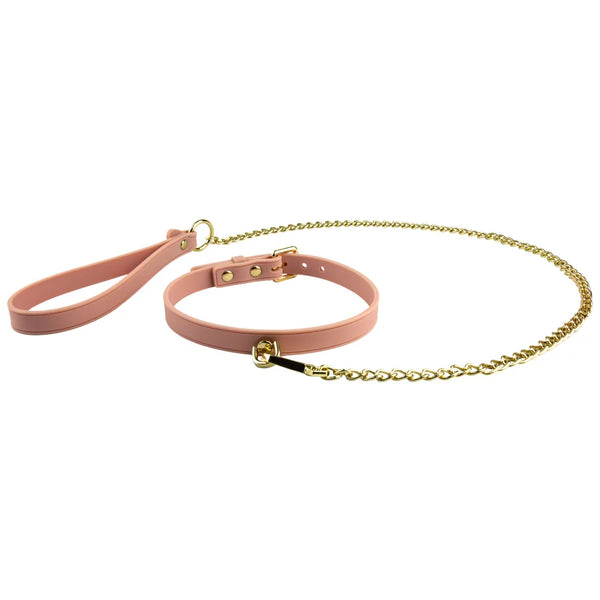 Temptasia Ardor Silicone Collar & Leash - Pink