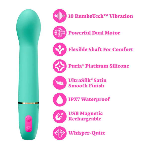 Aria Flirty AF Rumble Tech™ G-Spot Rechargeable Silicone Vibrator