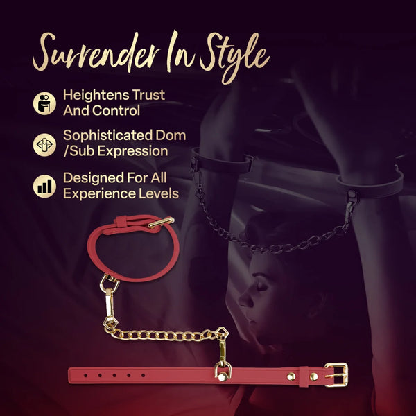 Temptasia Ardor Silicone Wrist & Ankle Restraints - Red