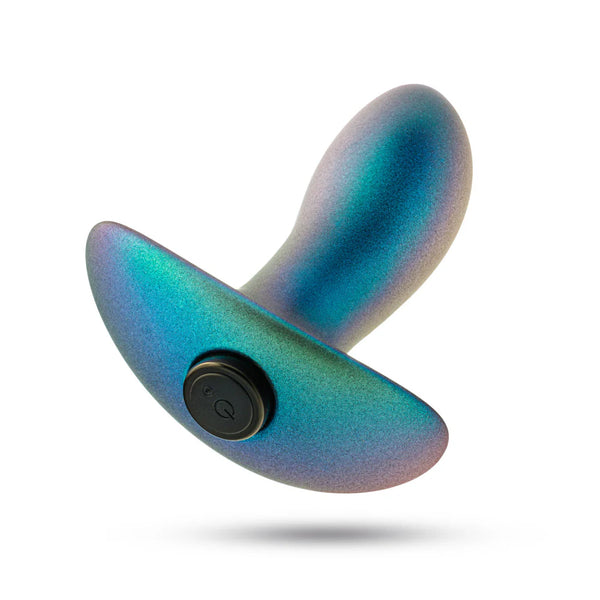 Anal Adventures Matrix The Voyager Platinum-Cured Rechargeable Vibrating Anal Plug With AnchorTech™ Base - Neptune Teal