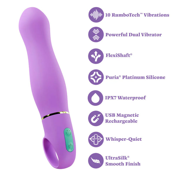 Aria Exciting AF Rumble Tech™ G-Spot Rechargeable Silicone Vibrator