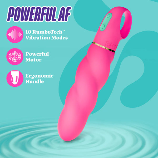 Aria Amazing AF Rumble Tech™ Spiral G-Spot Rechargeable Silicone Vibrator