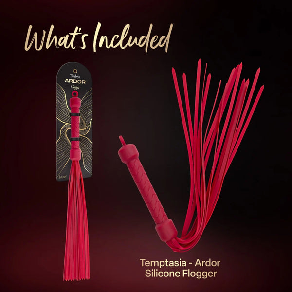 Temptasia Ardor Silicone Flogger - Red