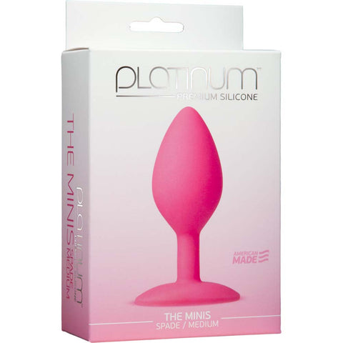 Platinum Premium Silicone - The Mini's Spade Medium - Pink