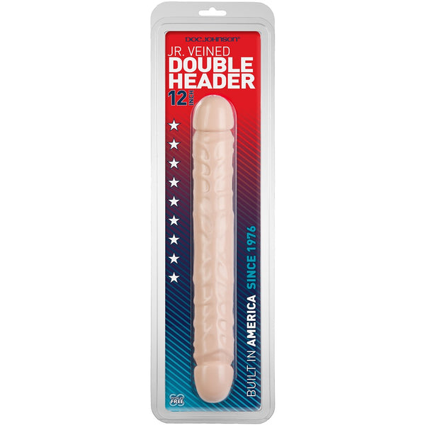 Doc Johnson Jr. Veined Double Header 12" Dong (2 Colours Available) - Extreme Toyz Singapore - https://extremetoyz.com.sg - Sex Toys and Lingerie Online Store