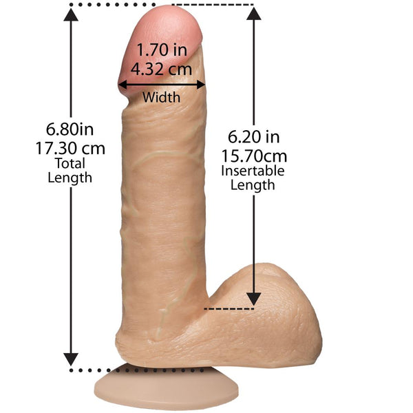 Doc Johnson The Realistic Cock 6” - Vanilla - Extreme Toyz Singapore - https://extremetoyz.com.sg - Sex Toys and Lingerie Online Store