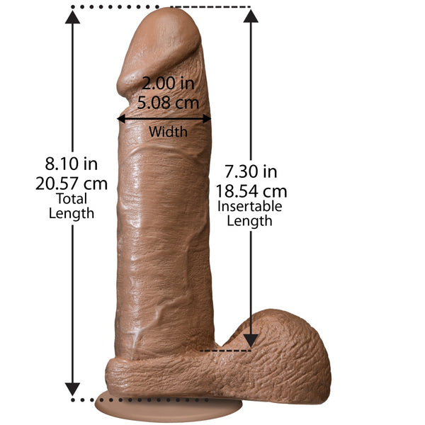 Doc Johnson The Realistic Cock FIRMSKYN 8” with Removable Vac-U-Lock Suction Cup - Caramel - Extreme Toyz Singapore - https://extremetoyz.com.sg - Sex Toys and Lingerie Online Store