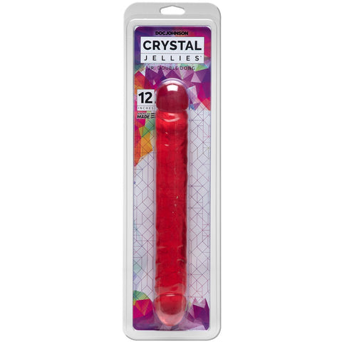 Doc Johnson Crystal Jellies 12" Jr. Double Dong - Extreme Toyz Singapore - https://extremetoyz.com.sg - Sex Toys and Lingerie Online Store