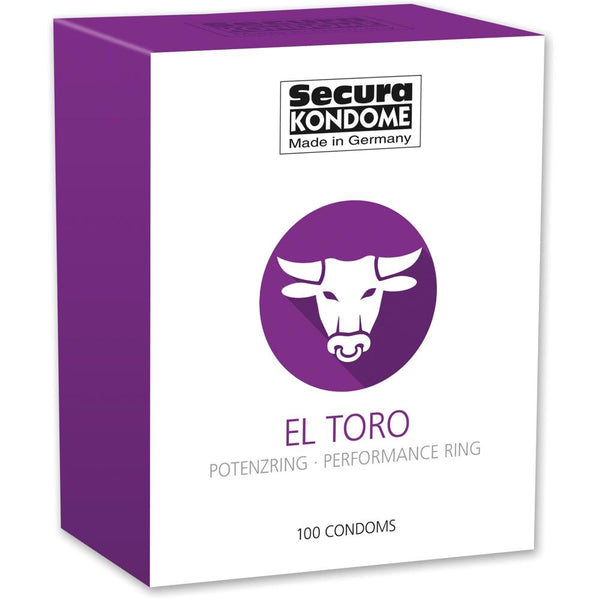 Secura Kondome El Toro Performance Ring Condoms - 12/24/100 Pack - Extreme Toyz Singapore - https://extremetoyz.com.sg - Sex Toys and Lingerie Online Store