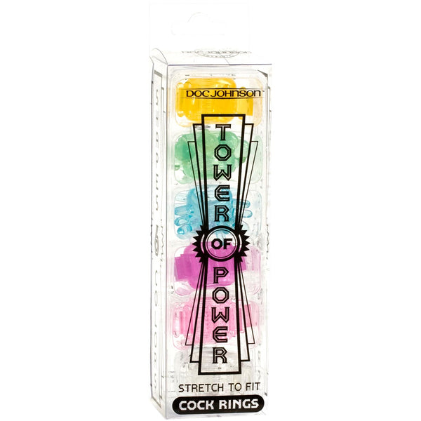 Doc Johnson Tower of Power 6 Cock Rings - Extreme Toyz Singapore - https://extremetoyz.com.sg - Sex Toys and Lingerie Online Store