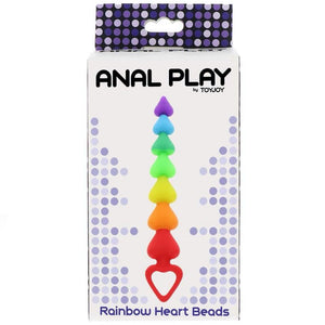 ToyJoy Rainbow Heart Silicone Anal Beads - Extreme Toyz Singapore - https://extremetoyz.com.sg - Sex Toys and Lingerie Online Store