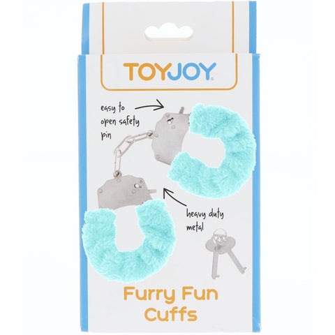 ToyJoy Furry Fun Cuffs - Blue - Extreme Toyz Singapore - https://extremetoyz.com.sg - Sex Toys and Lingerie Online Store