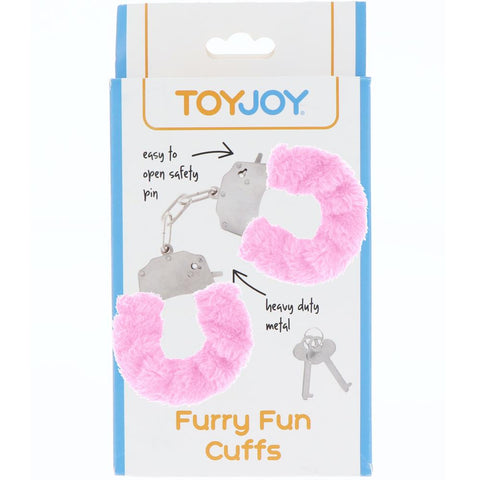 ToyJoy Furry Fun Cuffs - Pink - Extreme Toyz Singapore - https://extremetoyz.com.sg - Sex Toys and Lingerie Online Store