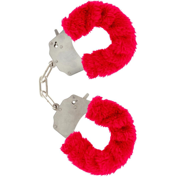 ToyJoy Furry Fun Cuffs - Red - Extreme Toyz Singapore - https://extremetoyz.com.sg - Sex Toys and Lingerie Online Store