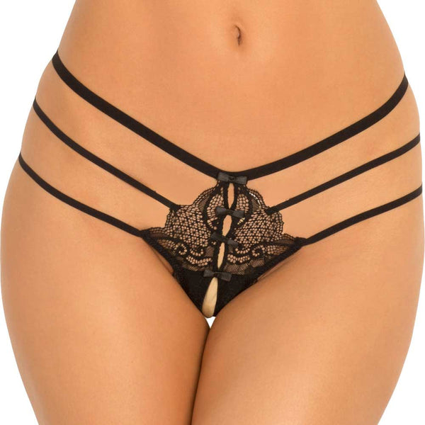 Rene Rofe Wanted & Wild Crotchless Panty - Extreme Toyz Singapore - https://extremetoyz.com.sg - Sex Toys and Lingerie Online Store