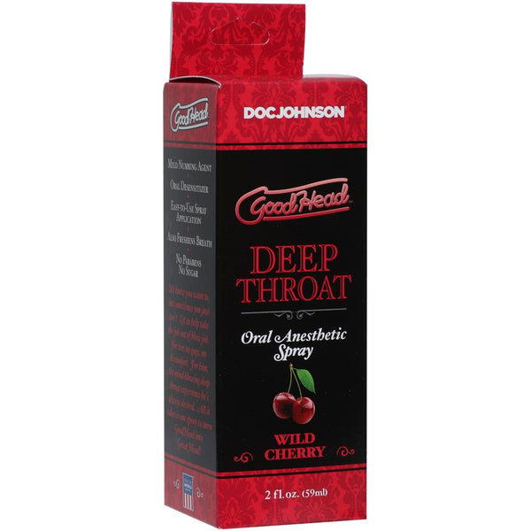 GoodHead Deep Throat Wild Cherry Oral Anesthetic Spray 2 oz.