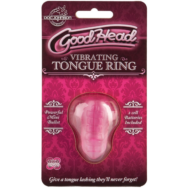 Doc Johnson GoodHead Vibrating Tongue Ring - Extreme Toyz Singapore - https://extremetoyz.com.sg - Sex Toys and Lingerie Online Store