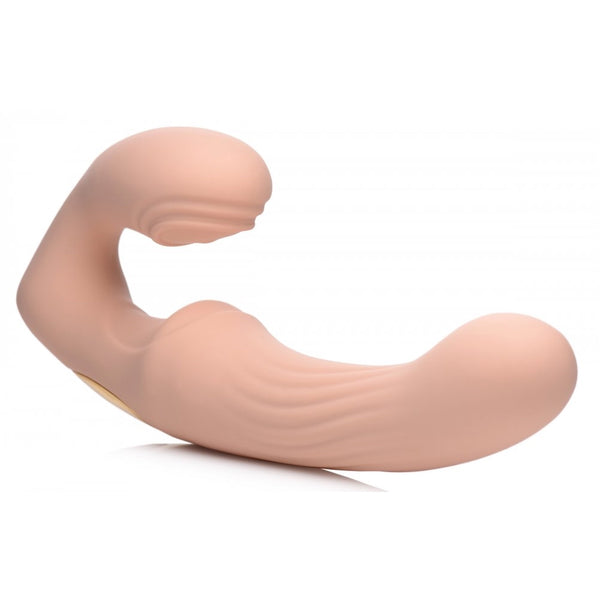 Strap U 15X U-Pulse Silicone Pulsating and Vibrating Strapless Strap-on with Remote - Extreme Toyz Singapore - https://extremetoyz.com.sg - Sex Toys and Lingerie Online Store