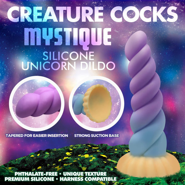 Creature Cocks Mystique Silicone Unicorn Dildo - Extreme Toyz Singapore - https://extremetoyz.com.sg - Sex Toys and Lingerie Online Store