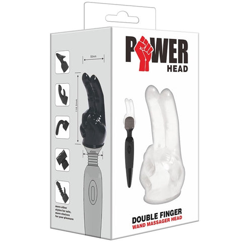 Rimba Power Head Double Finger Wand Attachment - Extreme Toyz Singapore - https://extremetoyz.com.sg - Sex Toys and Lingerie Online Store