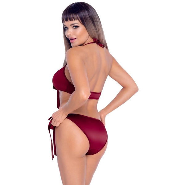 Cottelli Collection Tie Up Bra And Briefs Set (2 Sizes Available) - Extreme Toyz Singapore - https://extremetoyz.com.sg - Sex Toys and Lingerie Online Store